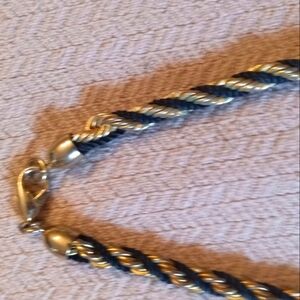 Vintage Crown Trifari Black and Gold necklace